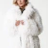 Sale Colourful Rebel Ulla Faux Fur Coat | Off white Offwhite