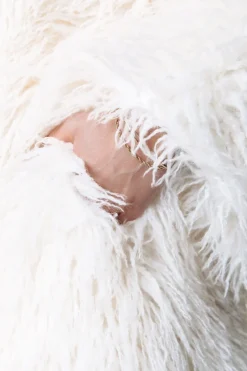 Sale Colourful Rebel Ulla Faux Fur Coat | Off white Offwhite