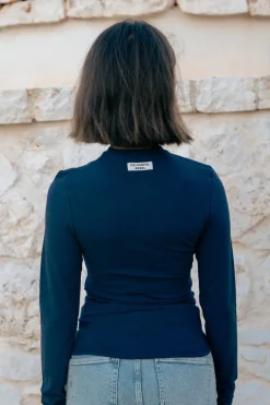 Discount Colourful Rebel Uni Fitted Longsleeve T-shirt | Peacoat Blue Peacoatblue