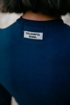 Discount Colourful Rebel Uni Fitted Longsleeve T-shirt | Peacoat Blue Peacoatblue