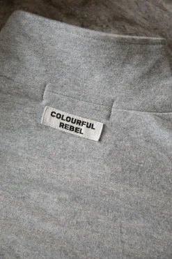 Hot Colourful Rebel Uni Fitted Zip Top | Medium grey melange Mediumgreymelange