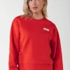 Clearance Colourful Rebel Uni Label Sweat | Scarlet Red Scarletred
