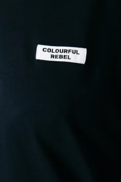 Discount Colourful Rebel Uni Label T-shirt | Black