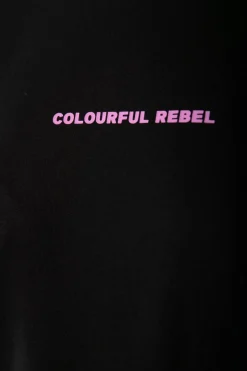 Sale Colourful Rebel Uni Logo T-shirt | Black
