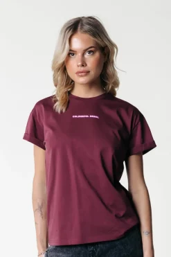 New Colourful Rebel Uni Logo T-shirt | Port Red Portred