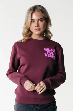 Fashion Colourful Rebel Wave Logo Sweat | Port Red Portred