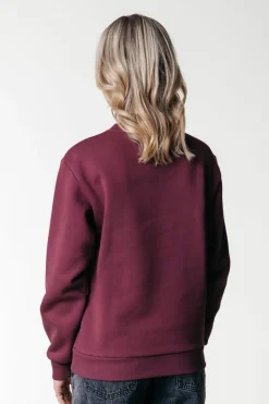 Fashion Colourful Rebel Wave Logo Sweat | Port Red Portred