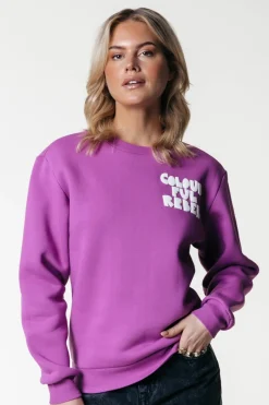 Online Colourful Rebel Wave Logo Sweat | Violet Pink Violetpink