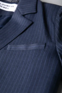 New Colourful Rebel Winoah Stripe Cropped Blazer | Dark blue Darkblue