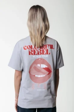 Hot Colourful Rebel World Tour T-shirt | Light grey Lightgrey