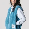 Discount Colourful Rebel Yoni Teddy Gilet | Adriatic Blue Adriaticblue