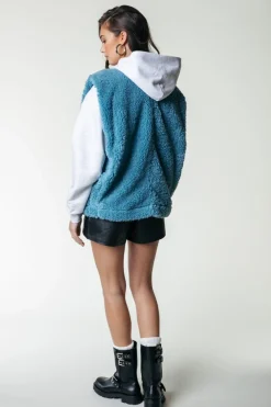 Discount Colourful Rebel Yoni Teddy Gilet | Adriatic Blue Adriaticblue