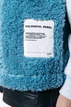 Discount Colourful Rebel Yoni Teddy Gilet | Adriatic Blue Adriaticblue