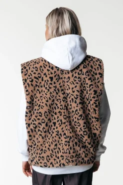 Hot Colourful Rebel Yoni Teddy Gilet | Warm Brown Warmbrown